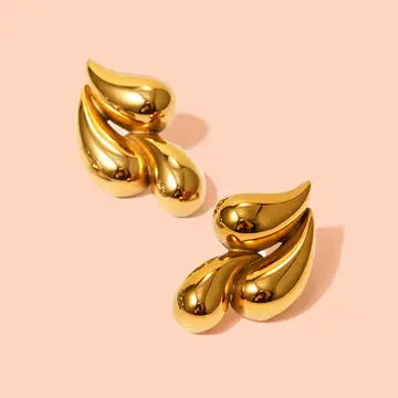 Splash of Gold Stud - 18K Gold Plated